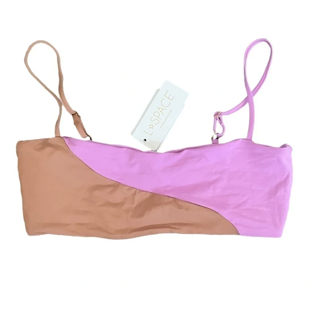 𝅺NWT L*SPACE Ari Bandeu Bikini Top Rosebud Putty